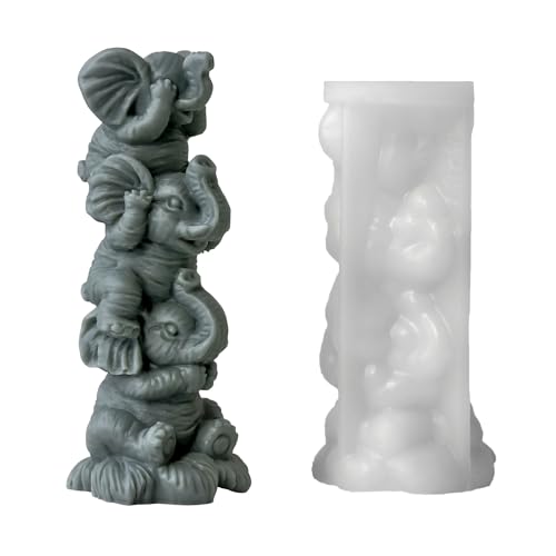 Xidmold 3D-Silikonform mit Elefantenmotiv – Tier-Silikon-Kerzen-Form, vielseitig einsetzbar für Harzkunst, Kerzen, Seife, Polymer-Ton-Form Xidmold 3D-Silikonform mit Elefantenmotiv – Tier-Silikon-Kerzen-Form, vielseitig einsetzbar für Harzkunst, Kerzen, Seife, Polymer-Ton-Form von Xidmold