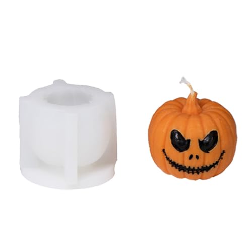 Xidmold 3d Kürbis Silikonform Kerzenform,Kürbis Silikonform,Halloween Kerze Silikonform für Epoxy,Kerzen,Seife,Halloween Dekoration (C) von Xidmold