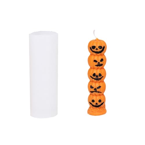 Xidmold 3d Kürbis Würfel Silikonform Kerze,Kürbis Kerze Form,Halloween Kerze Silikonform für Epoxy,Kerzenform,Seife,Halloween Dekoration (C) von Xidmold