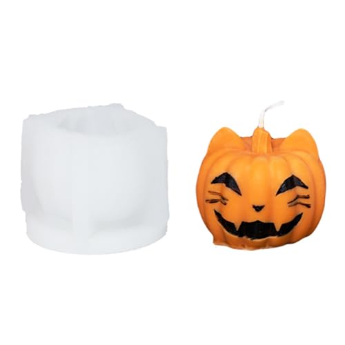 Xidmold 3d Kürbis Würfel Silikonform Kerze,Kürbis Kerze Form,Halloween Kerze Silikonform für Epoxy,Kerzenform,Seife,Halloween Dekoration (D) von Xidmold
