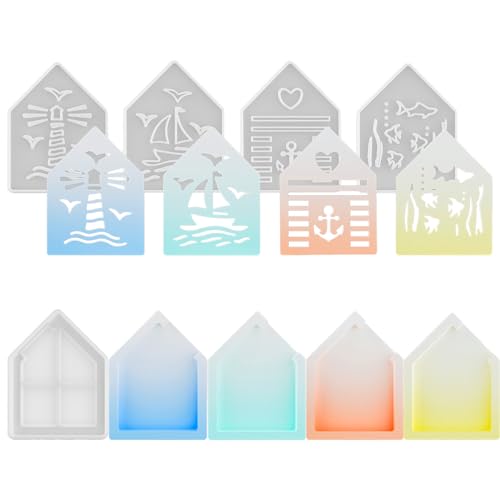 Xidmold 5er Set 3D Häuser Silikonformen,Haus Kerzenhalter Form,Sommer Haus Giessformen,Haus Kerzenform Silikon für Kerzenhalter & Deko - Für Kerzen, Seife, Gips & Harz | DIY Heimdekoration Xidmold 5er Set 3D Häuser Silikonformen,Haus Kerzenhalter Form,Sommer Haus Giessformen,Haus Kerzenform Silikon für Kerzenhalter & Deko - Für Kerzen, Seife, Gips & Harz | DIY Heimdekoration von Xidmold