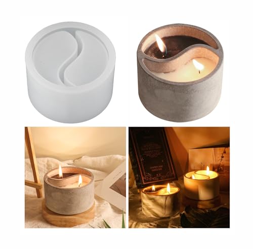 Xidmold GießFormen Silikon Kerzenhalter Yin Yang, Silikonform Kerzenhalter Tai Chi, Beton Kerzenhalter Silikon Gießform, Kerzenhalter Vorratsgefäß Silikonform Desktop Dekoration Xidmold GießFormen Silikon Kerzenhalter Yin Yang, Silikonform Kerzenhalter Tai Chi, Beton Kerzenhalter Silikon Gießform, Kerzenhalter Vorratsgefäß Silikonform Desktop Dekoration von Xidmold