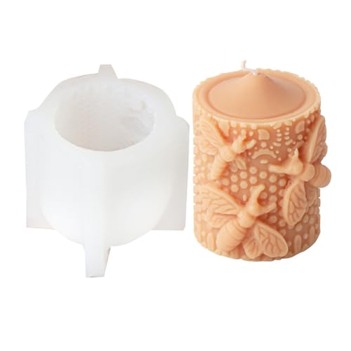 Xidmold Kerzen Silikonform Biene Honigwabe, Bienenwabenform Kerzenformen Silikon, Biene Kerzengießform Zylinder, Silikonform für Bienenenwachskerzen, Sojawachs Kerzen, Gips, Epoxidharz, Handwerk (H) Xidmold Kerzen Silikonform Biene Honigwabe, Bienenwabenform Kerzenformen Silikon, Biene Kerzengießform Zylinder, Silikonform für Bienenenwachskerzen, Sojawachs Kerzen, Gips, Epoxidharz, Handwerk (H) von Xidmold