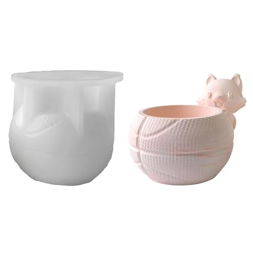 Xidmold Vogel Form Beton Blumentopf Silikonform Tier Sukkulenten Pflanzgefäß Topf Vase Formen,DIY Sukkulenten Topf Beton Pflanzgefäß Gips Zement Formen (A) von Xidmold