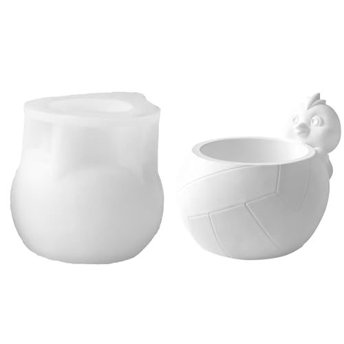 Xidmold Vogel Form Beton Blumentopf Silikonform Tier Sukkulenten Pflanzgefäß Topf Vase Formen,DIY Sukkulenten Topf Beton Pflanzgefäß Gips Zement Formen (D) von Xidmold