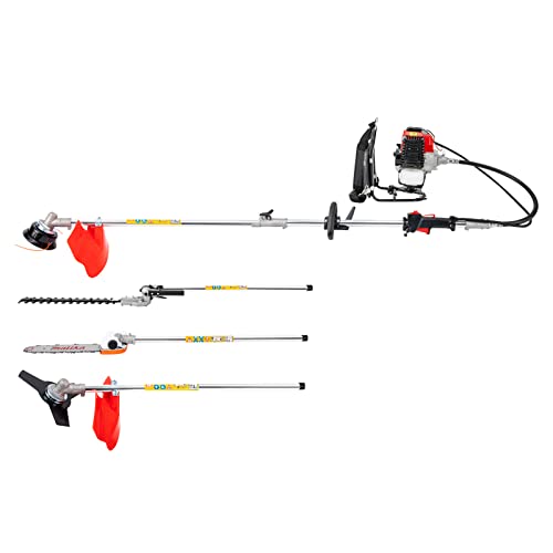 2-Takt Rückentragbare Benzin Motorsense 52cc, Profi-Heckenschere Motorsense Freischneider Hochentaster 8500rmp, 4in1 Multitool Leistung Trimmer Mit Schutzbrille von Xigner
