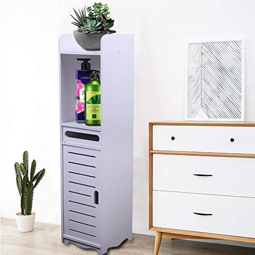 Xigner Schmaler badezimmerschrank Banyo Dolabı Hochschank Stehender Badschrank Badmöbel Schrank Toilettenschrank für Wohnzimmer, Küche Aufbewahrung 20x20x80CM weiß von Xigner