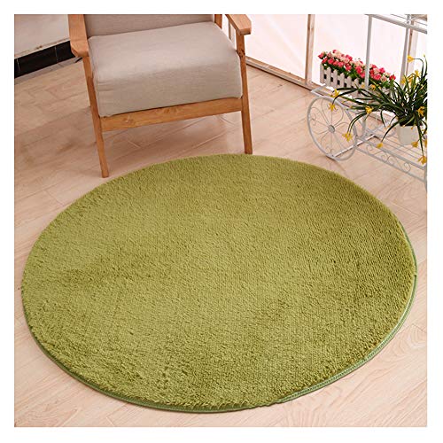 XiinxiGo Teppich Shaggy Kurzflor Teppich, Rund Teppich Carpet, Flauschige Flachflor Teppiche fürs Wohnzimmer, Esszimmer, Schlafzimmer oder Kinderzimmer,Gras-Grün,120 cm (Fluff 3 cm) von XiinxiGo