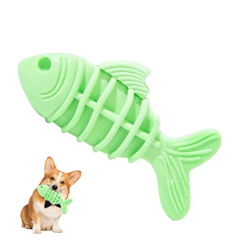 Xiixuuj Kauspielzeug für Hunde, Fischförmiges Kauspielzeug für Welpen, interaktives Kauspielzeug, Silikon, Haustierzubehör für Geschäft, Zuhause, Langeweile, Reisen, Outdoor, tägliches Indoor-Training von Xiixuuj