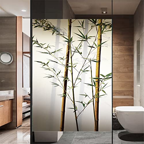 Fensterfolie, nicht klebend, Bambus, Wald, dekorativ, mattiert, statisch, haftend, für Zuhause, Büro, 60 x 160 cm von Xijier