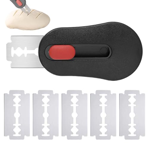 Bäckermesser, Brot Schneide Werkzeug, Brotbackmesser, Mit 5 Rasierklingen Bäckermesser Set, Tragbarer Brotklinge, Brot Scoring Cutter, Teigritzmesser Back Zubehör von Xijobido