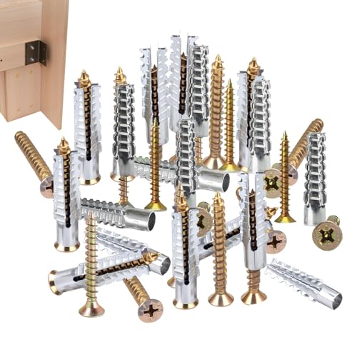 Xijobido Befestigungsschrauben | Dübel | Bohrschrauben Für Beton Gipskarton Holz | Möbel Schrank BücherKleiderschrank Holztür Xijobido Befestigungsschrauben | Dübel | Bohrschrauben Für Beton Gipskarton Holz | Möbel Schrank BücherKleiderschrank Holztür von Xijobido