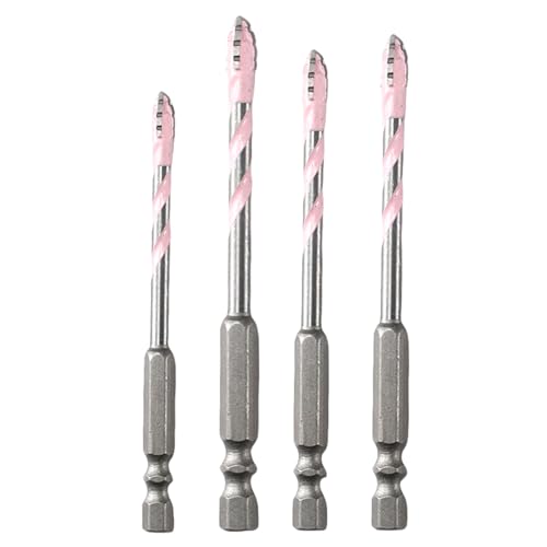 Xijobido Betonbohrer Für Bohrmaschinen,Verzahnte Exzentrische Glasbohrer 4er Set | Robuste 4-Schneiden Elektrobohrer Für Fliesen Keramik Glas Stahl Holz Gipskarton Und Beton von Xijobido