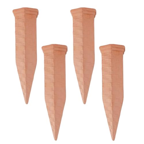 Xijobido Bewässerungsspitzen, Ton Selbstbewässerungsspitzen 4er Set, Bewässerungszubehör Für Automatische Pflege Blumen Garten Outdoor Rasen Urlaubszeit von Xijobido