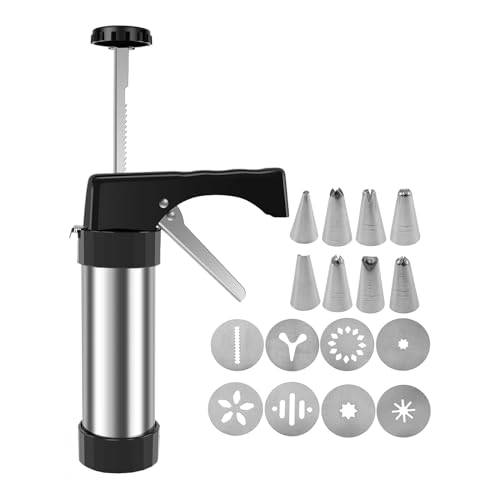 Xijobido Churro-Maker-Kits, multifunktionale hohle Churros-Maschine - Hygienischer und sicherer Churro-Maker - Hohle Churros-Maschine mit 8 Laminierdüsen für Desserts, Kekse und Kuchen von Xijobido
