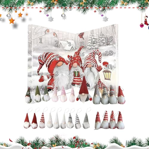 Xijobido Countdown-Kalender, Weihnachtswichtel, Feiertagsdekoration, Heimdekoration, 24-Tage-Countdown-Kalender, Zwergpuppen, Ornamente für Kamin, Tisch, Mittelstück, Kaminsims, Heimdekoration Xijobido Countdown-Kalender, Weihnachtswichtel, Feiertagsdekoration, Heimdekoration, 24-Tage-Countdown-Kalender, Zwergpuppen, Ornamente für Kamin, Tisch, Mittelstück, Kaminsims, Heimdekoration von Xijobido