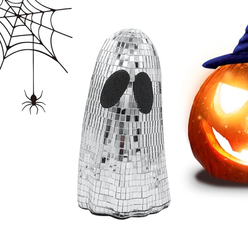 Xijobido Disco Ghost Dekoration | Innenbereich Halloween Dekoration | Glitzer Geist Dekozeichen Etagere Schmuck für Kamin Wohnzimmertisch Schreibtisch Raumdekoration Halloween von Xijobido