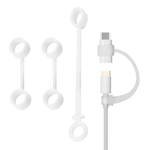 Xijobido Kabel Adapter Halter - Mehrfachset Ladegerät-Adapter-Befestigung | Silikon-Kabelhaltergurt, Verlustschutz für Damen Herren Haushalt Reise Rucksack von Xijobido
