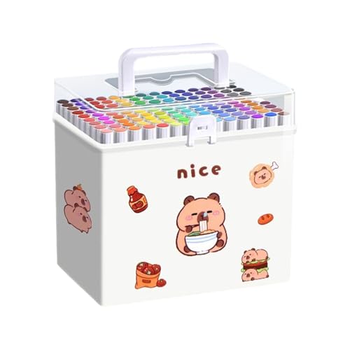 Xijobido Kinder Malstifte | 120 Farben Zeichenmarker mit Cartoon-Tierdesign - Universell Einsetzbar Für Schüler Und Kinder Xijobido Kinder Malstifte | 120 Farben Zeichenmarker mit Cartoon-Tierdesign - Universell Einsetzbar Für Schüler Und Kinder von Xijobido