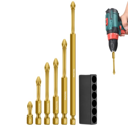Xijobido Magnetische Bohrersätze, 6-teilig mit Elektrotip, Multifunktionale Spitzen für Holz Metall Elektro und universelle Anwendungen Xijobido Magnetische Bohrersätze, 6-teilig mit Elektrotip, Multifunktionale Spitzen für Holz Metall Elektro und universelle Anwendungen von Xijobido