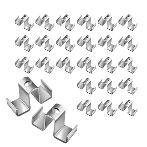 Xijobido Sattelschellen Für Gitterroste - 25 Stück Rostträger Klemmen Aus Stabilem Metall | Wetterfeste Halterung Für Roste Brückenbeläge Entwässerungssysteme Treppen Laufwege von Xijobido