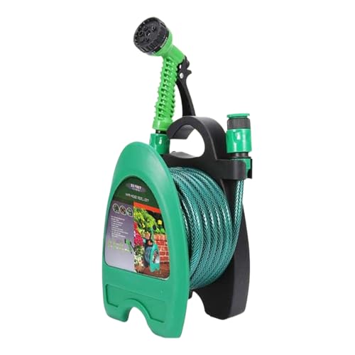 Xijobido Schlauchhalter Wandhalterung - Wasserschlauch Halter Für Außenbereich | Rohrregal Haspelregal 10m zur Bewässerung und Aufbewahrung von Verlängerungskabeln in Garten Garage Außenbereich und von Xijobido