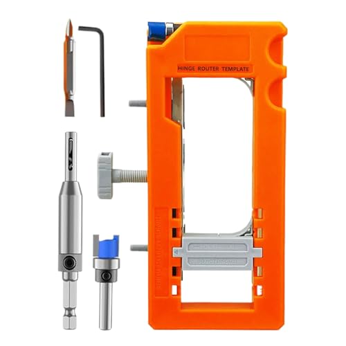 Xijobido Türband-Schablone | Türscharnier Führung | Einstellbare robuste Schablone für Scharniere mit 7,5 bis 12,7 cm Länge, für Türen in Wohnbereichen, Duschtüren, Außenbereich, Holzverarbeitung und von Xijobido