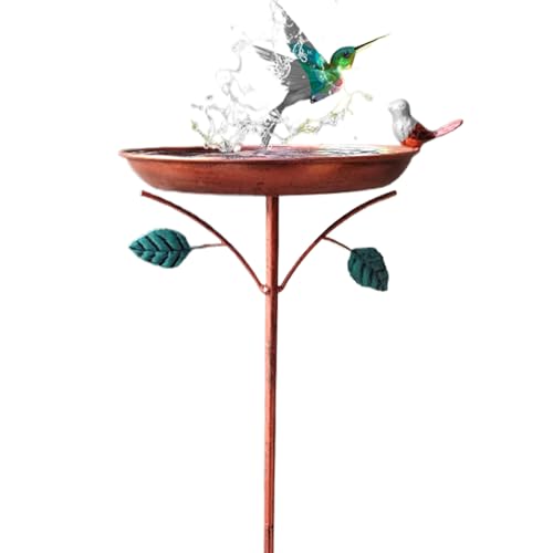 Xijobido Vogelbad Für Draußen | Futterhäuschen und Vogelbäder für Wildvögel,Freistehende Schale Haustierzubehör, Vintage Vogelfutterhäuschen Gartenkunst für Terrasse Gartenlandschaft und Rasen von Xijobido