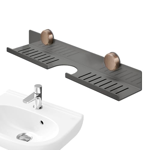 Xijobido Waschtisch Über Wasserhahn,WandBadezimmer | Platzsparender Haftnapf Kohlenstoffstahl Organizer Für Toilette Küche Waschraum Xijobido Waschtisch Über Wasserhahn,WandBadezimmer | Platzsparender Haftnapf Kohlenstoffstahl Organizer Für Toilette Küche Waschraum von Xijobido