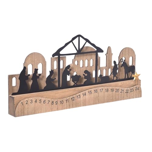 Xijobido Weihnachtskalender Advent 2025,2025 Krippenszene Kalender Holzschild - Deko Tischdekoration Für Büro Schule Schlafzimmer Party Schrank Geburtstag Tisch Xijobido Weihnachtskalender Advent 2025,2025 Krippenszene Kalender Holzschild - Deko Tischdekoration Für Büro Schule Schlafzimmer Party Schrank Geburtstag Tisch von Xijobido