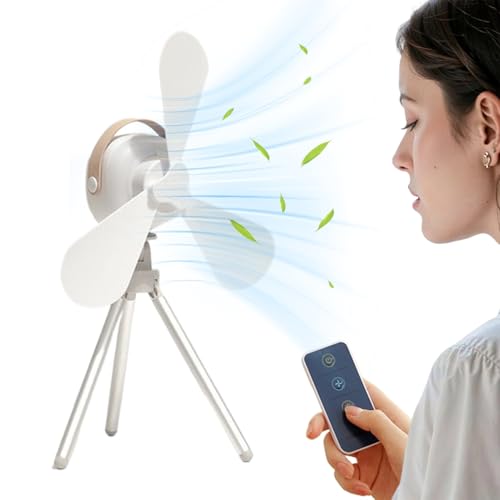 Xijobido Zelt Deckenventilator Mit LED-Beleuchtung,Tragbarer Zeltlüfter Mit Fernbedienung - 7200 mAh Wiederaufladbarer Akku Überlebenszubehör Für Schlafzimmer Gartenpavillon Studentenwohnheim von Xijobido