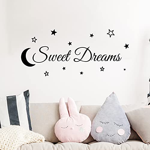 Xijuer Schlafzimmer Aufkleber, Sweet Dreams Wandsticker kinderzimmer, Aufkleber Wandaufkleber Wandsticker für TV Hintergrund Deko Wohnzimmer Wand Fenster Abziehbilder von Xijuer