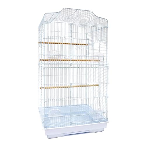 Vogelkäfig Multifunktionales Vogelkäfig-Schubladenfach. Mehrere Türen. Anti-Flucht-Design, das reichlich Platz for Aktivitäten bietet.(Weiß) von Xilin-872