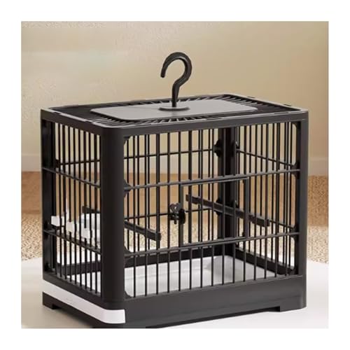 Vogelkäfig Vogelkäfig Papagei Home Großer Zucht Spezieller tragbarer Take-Out-Beobachtungskäfig(Schwarz) von Xilin-872