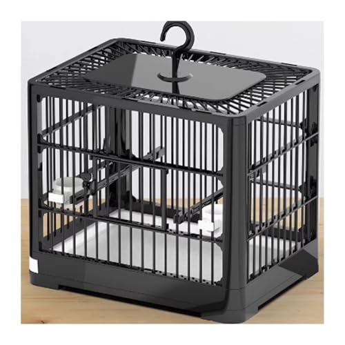 Vogelkäfig Vogelkäfig Papagei Home Großer Zucht Spezieller tragbarer Take-Out-Beobachtungskäfig(Schwarz) von Xilin-872