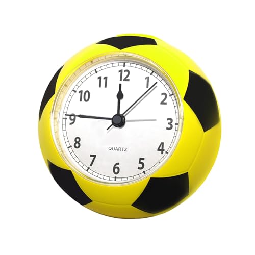 Xilin-872 Digitaler Wecker Fußball Kreative Tisch Uhr Vereinfachte Student Stille Wecker Home Desktop Cartoon Spaß Zeit Englisch Uhr Wecker(Yellow) von Xilin-872