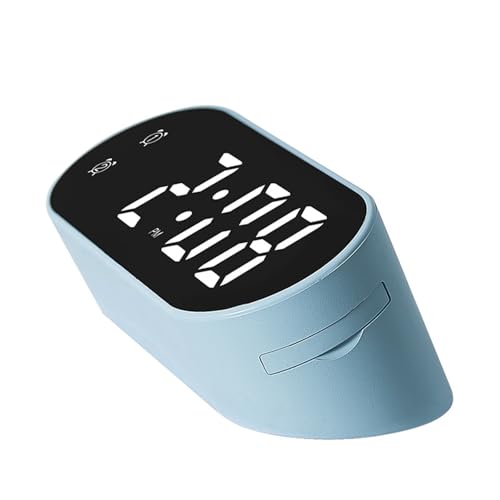 Xilin-872 Digitaler Wecker Mini Digital Wecker Temperatur Datum Snooze Tisch Uhr Dual Alarm 99 Min Timing Countdown 12/24H LED Uhr Wecker(Blue) von Xilin-872