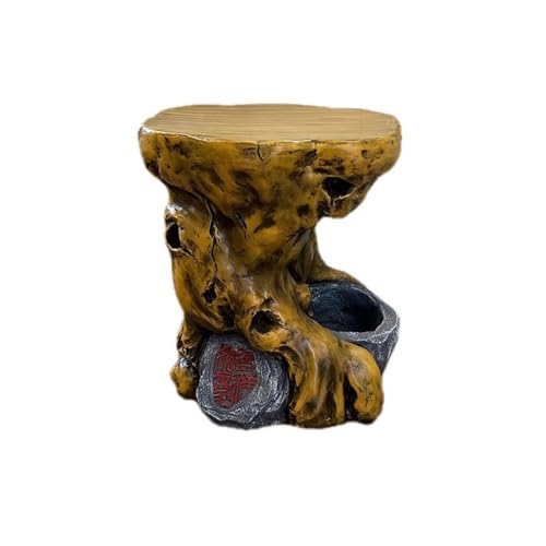 Xilin-872 Vase Podest Stand Indoor Qutdoor Imitation Holz Display Basis, Harzigen Anlage Stehen Dekorative Bonsai-Basis von Xilin-872