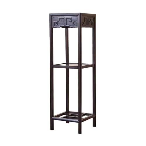 Xilin-872 Vase Podest Stand Mehrschichtiger quadratischer Redwood-Präsentationsständer, Eck-Bonsai-Basis im chinesischen antiken Stil Bonsai-Basis von Xilin-872