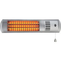 Infrarotstrahler Terrassenheizung Heizstrahler mit Ventilator IP24, Silber/Grau, 1800 Watt - Zink - Ximax von Ximax