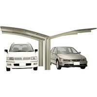 XIMAX Doppelcarport »Portoforte«, Typ 60, Außenmaß BxT: 543 x 495,4 cm, edelstahlfarben - silberfarben von Ximax