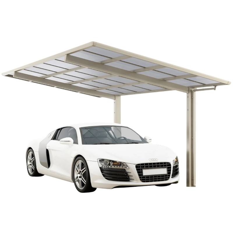 Ximax Alu Carport Linea Typ 60 Edelstahl-Look XL 302 x 495 cm Sonderfertigung von Ximax
