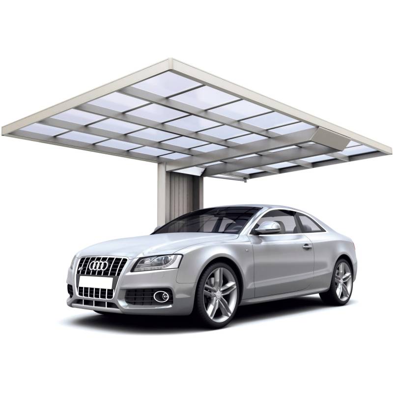 Ximax Alu Carport Neo Typ 3150 Typ 90 Edelstahl-Look 308 x 495cm Sonderfertigung von Ximax