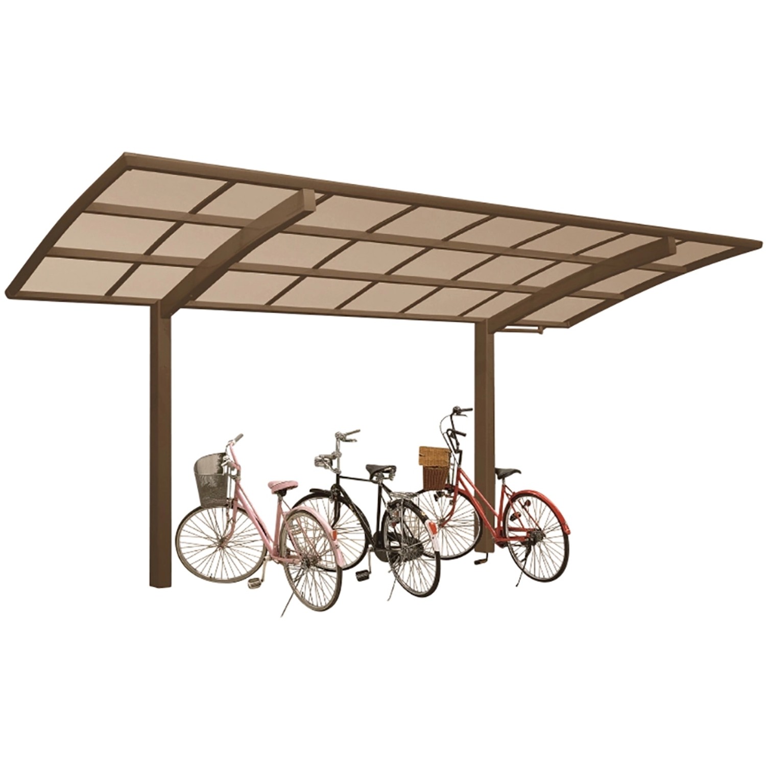 Ximax Alu Carport Portoforte Mini Typ 60 Bronze 201 cm x 254 cm Sonderfertigung von Ximax