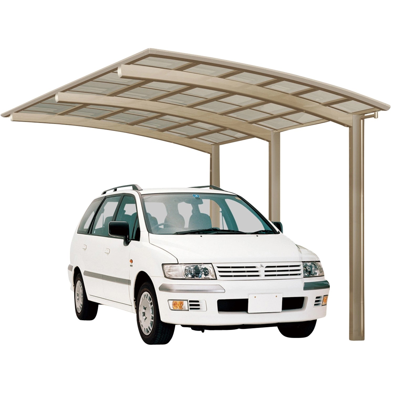 Ximax Alu Carport Portoforte Typ 110 Edelstahl-Look XS 241x556cm Sonderfertigung von Ximax