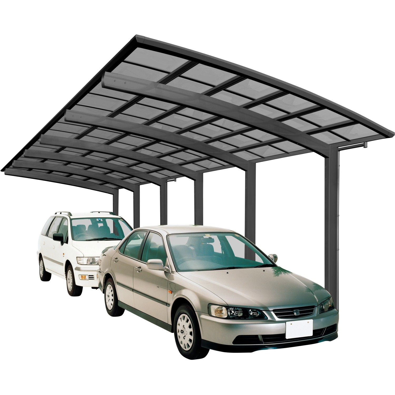 Ximax Alu Carport PortoforteTandem Typ 110 Schwarz 270 x 983 cm Sonderfertigung von Ximax