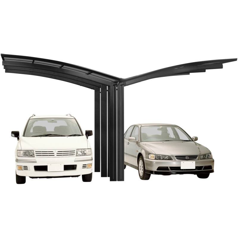 Ximax Alu Doppelcarport Portoforte Typ 110 Schwarz 543 x 495 cm Sonderfertigung von Ximax