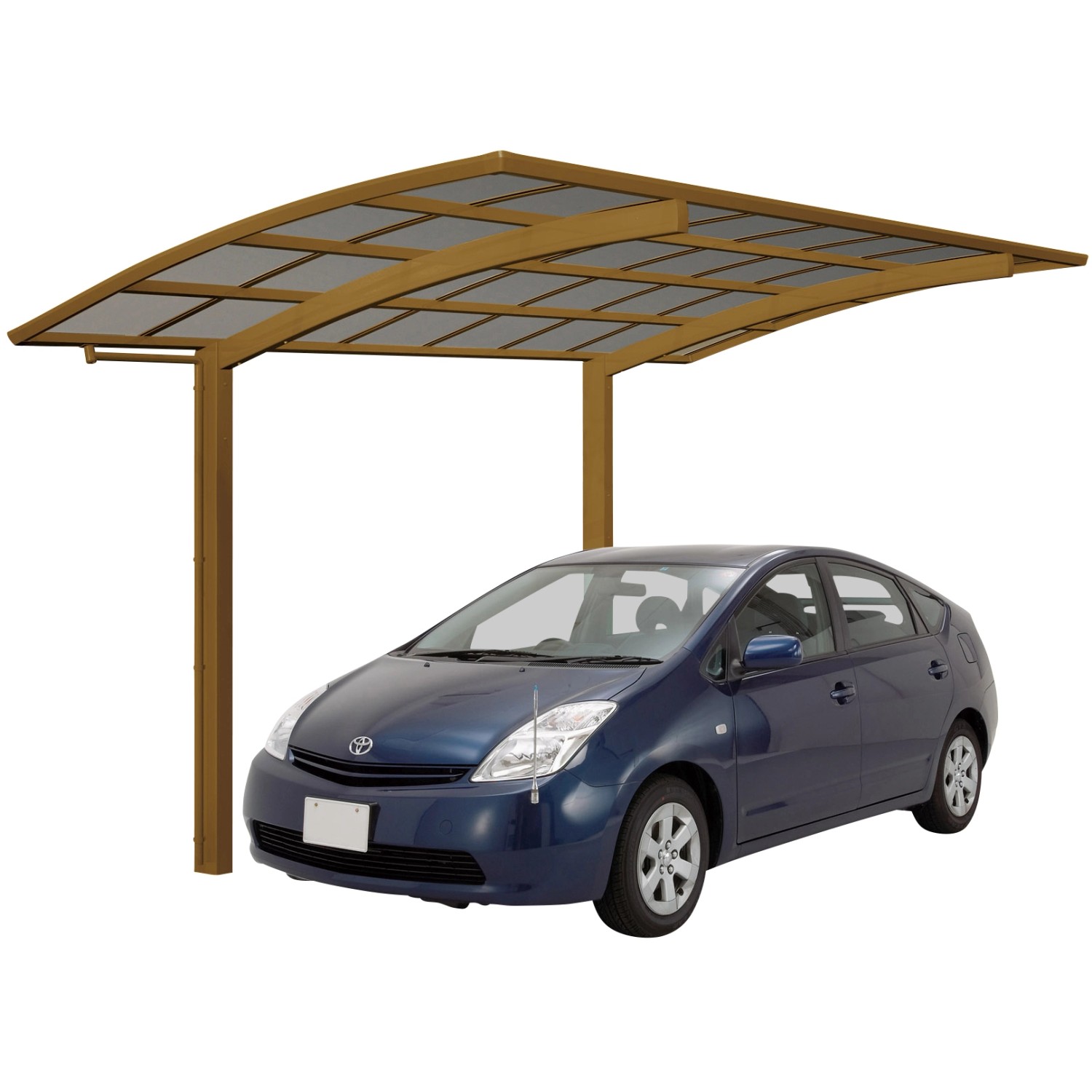 Ximax Alu Einzelcarport Portoforte Typ 60 Bronze XL 301 x 495 cm Sonderfertigung von Ximax