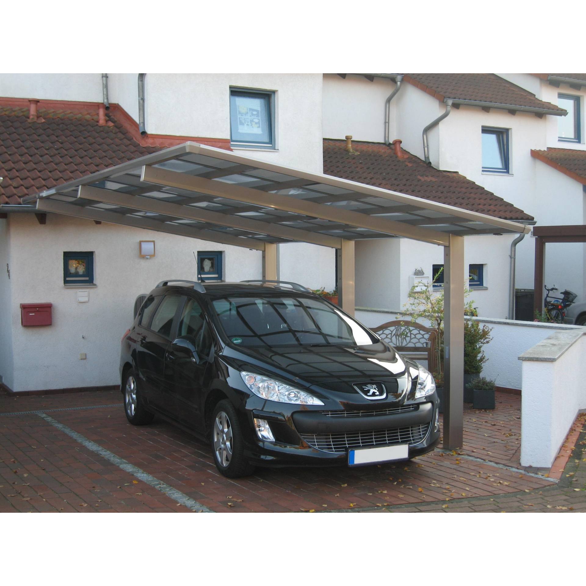 Ximax Einzelcarport 'Linea Typ 110 SC' edelstahlfarben 273 x 495 x 294 cm von Ximax