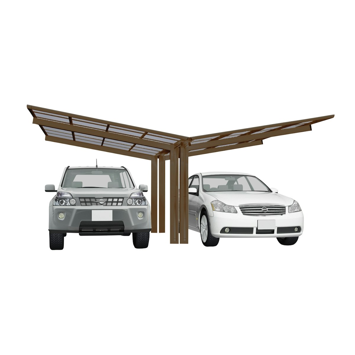 Ximax Carport Linea Typ 60 Y-Ausführung 495 x 547 cm-bronze von Ximax